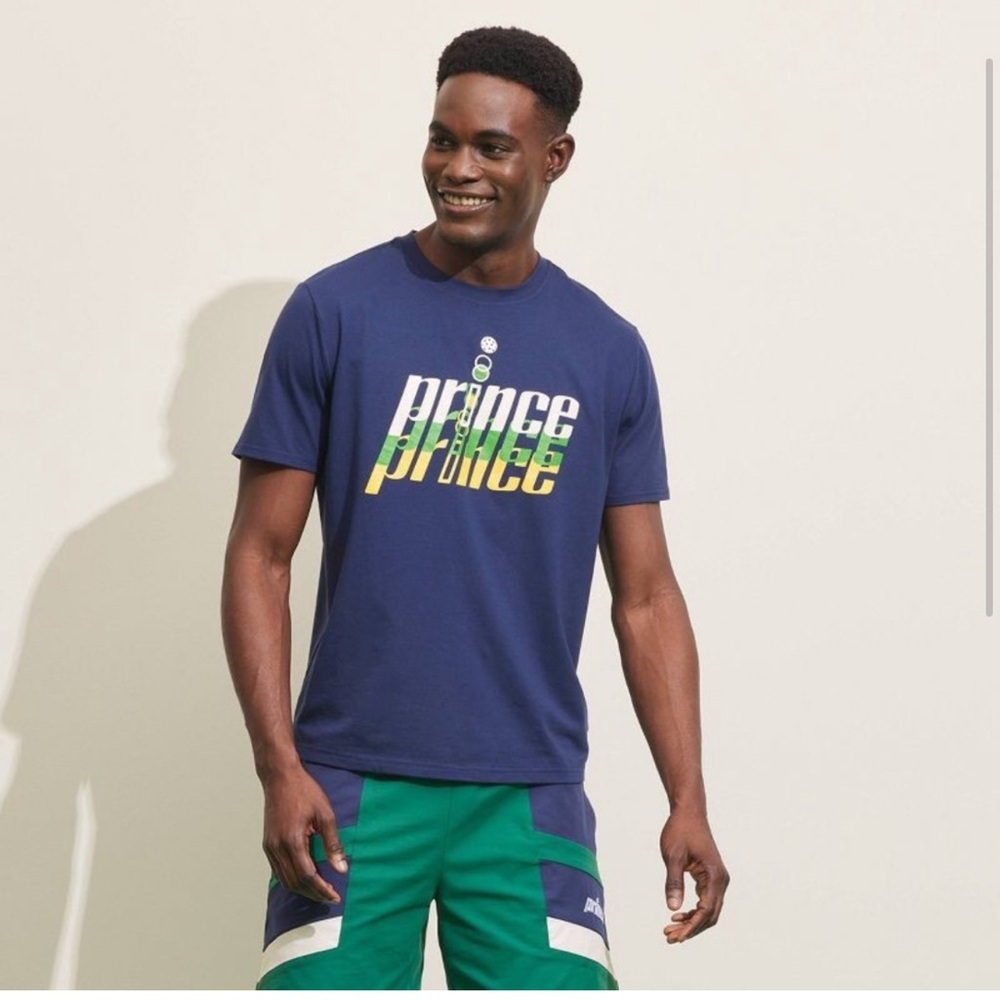 NWT Prince Men's Blue Graphic T-Shirt